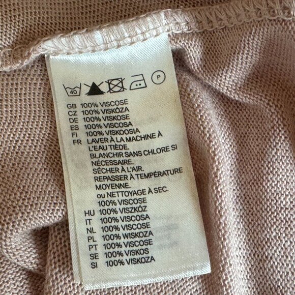 H&M Divided Round Neck Long Sleeve Knit Tunic Sweater, Blush Pink Women's 10 - Picture 10 of 11